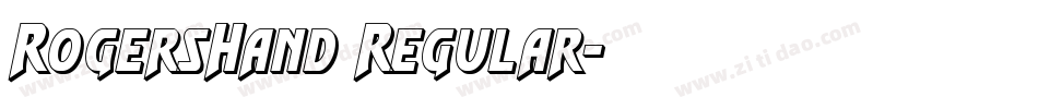 RogersHand Regular字体转换